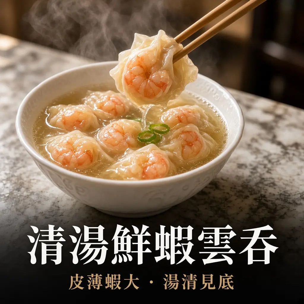 上環熱門:彈牙鮮蝦雲吞